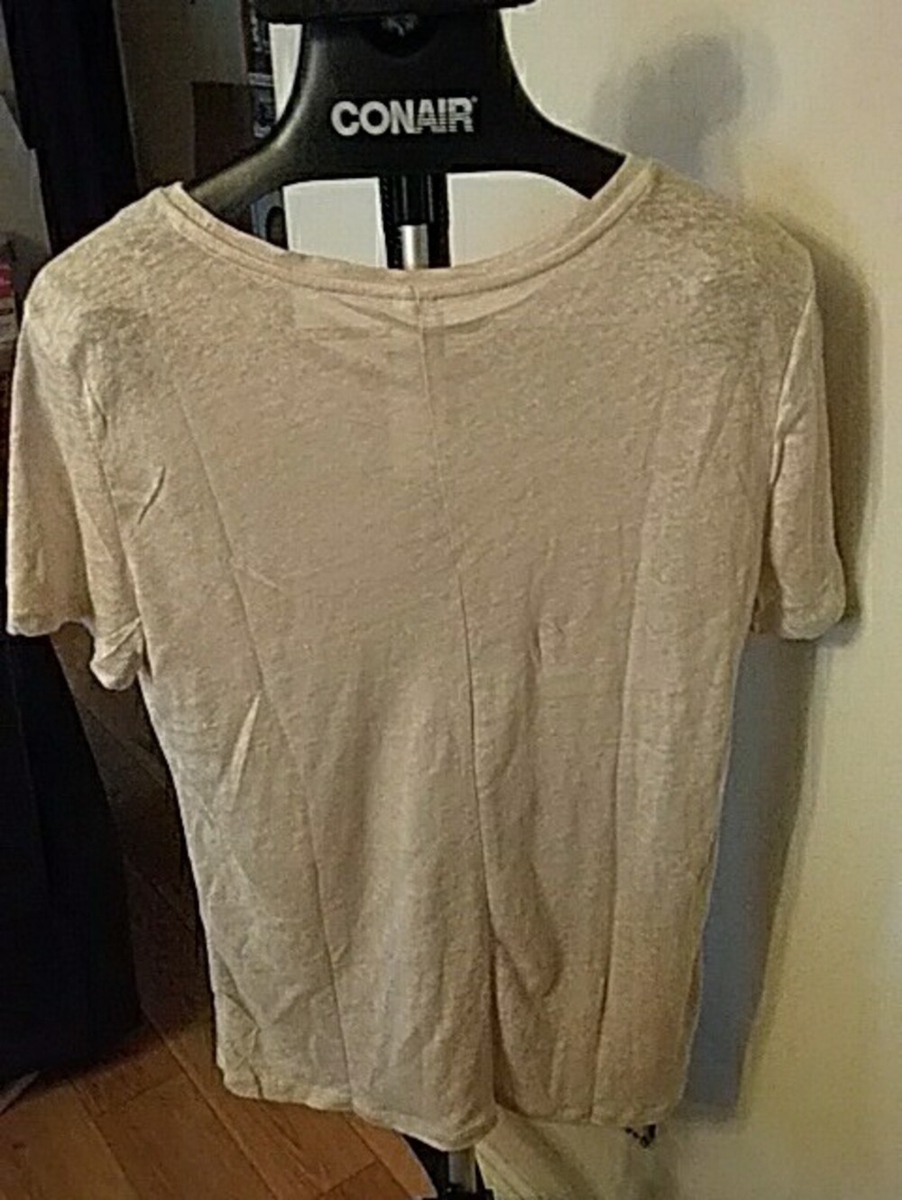 Women's Cream Short-Sleeve Scoop Neck Tee 2X - Picture 3 of 3